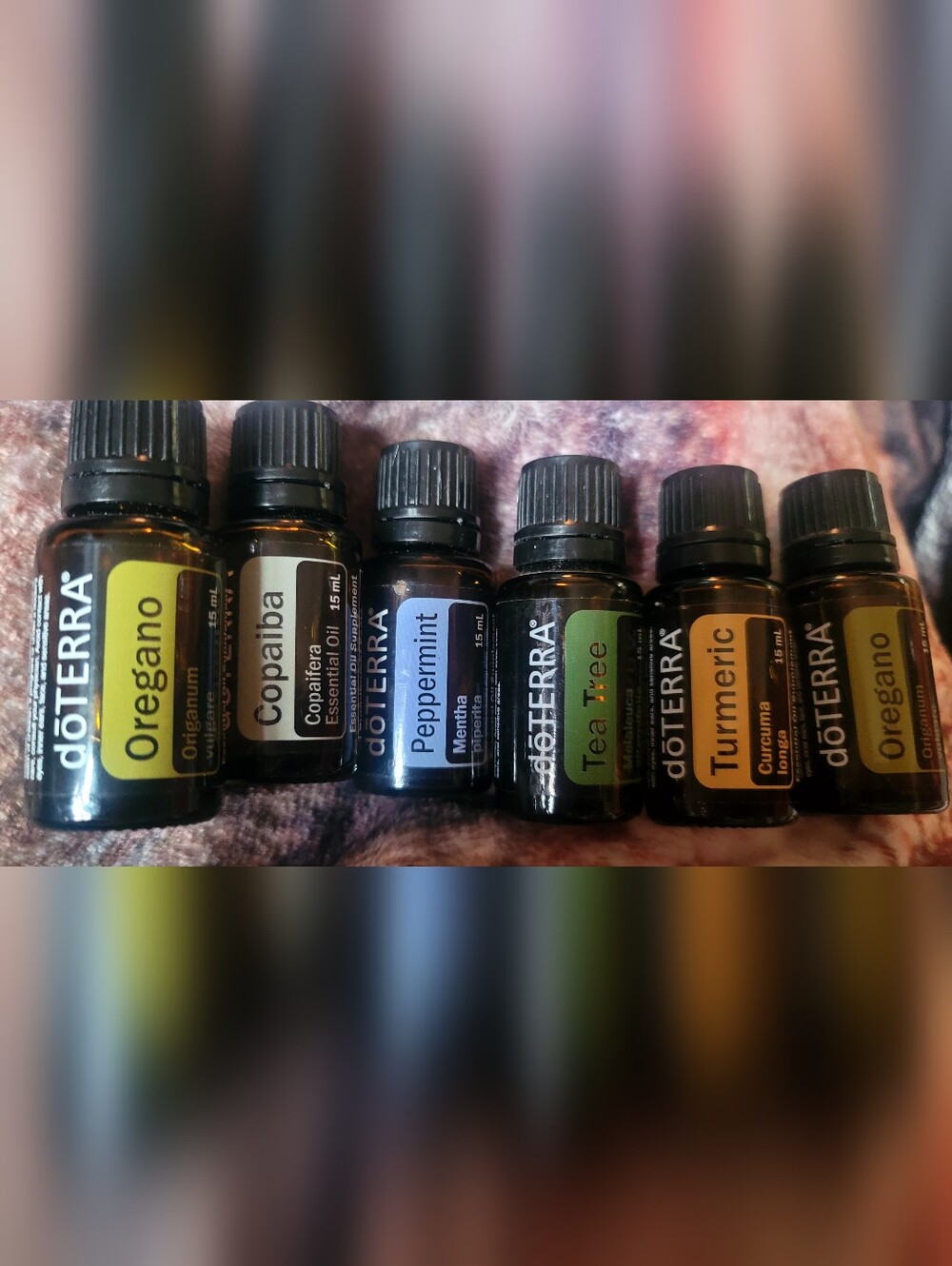 DoTERRA Oil NEW 6 Pack 2 Oregano, 1 Copaiba, 1 Tea Tree, 1 Peppermint, 1 Tumeric